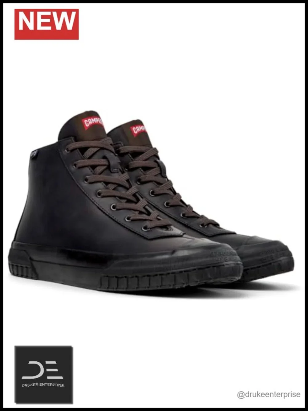 Camper Women's Knee-High Sneaker Bootie Leather Zipper Water Resistant